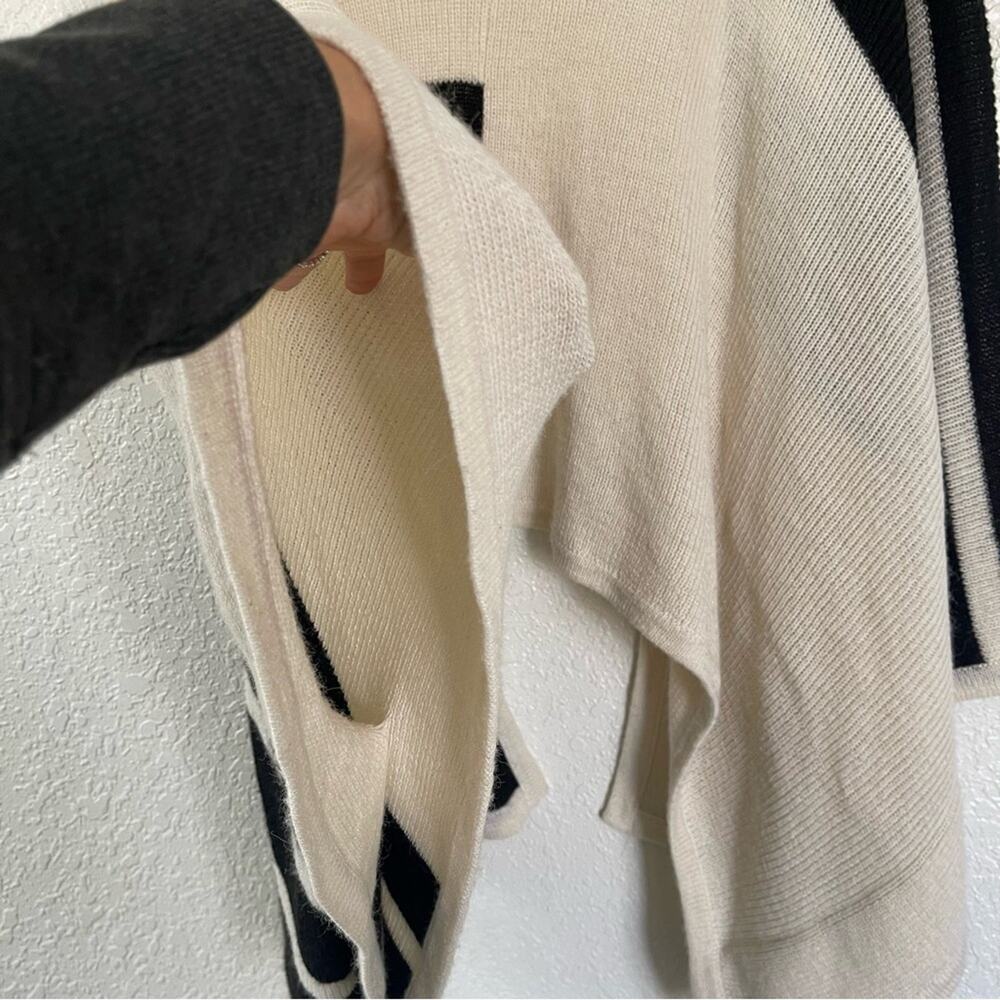 Brochu Walker Alpaca Wool Stripes City Poncho Shawl One S - Picture 6 of 7